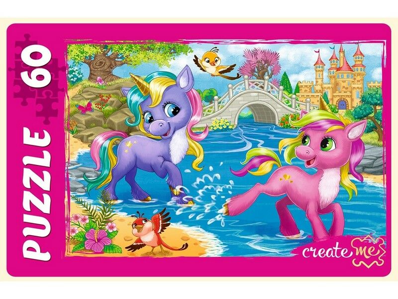 ПАЗЛЫ 60 элементов. ЧУДЕСНЫЕ ЕДИНОРОГИ №22