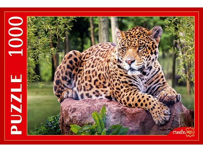ПАЗЛЫ 1000 элементов. ЛЕОПАРД НА КАМНЕ