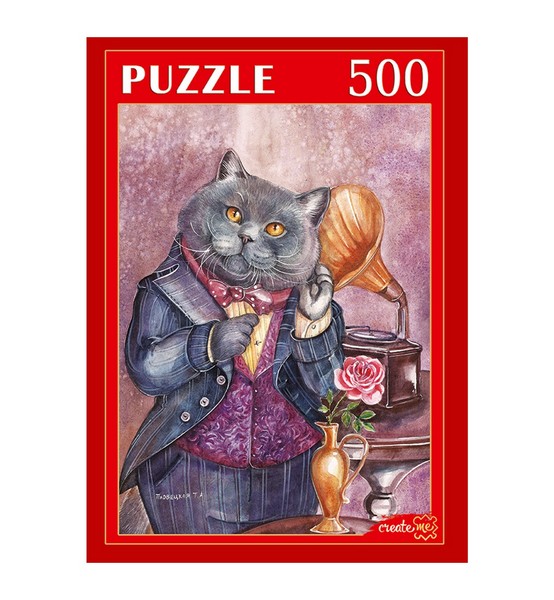 Купить оптом ПАЗЛЫ 500 элементов. КОТ С ГРАММОФОНОМ в Луганске