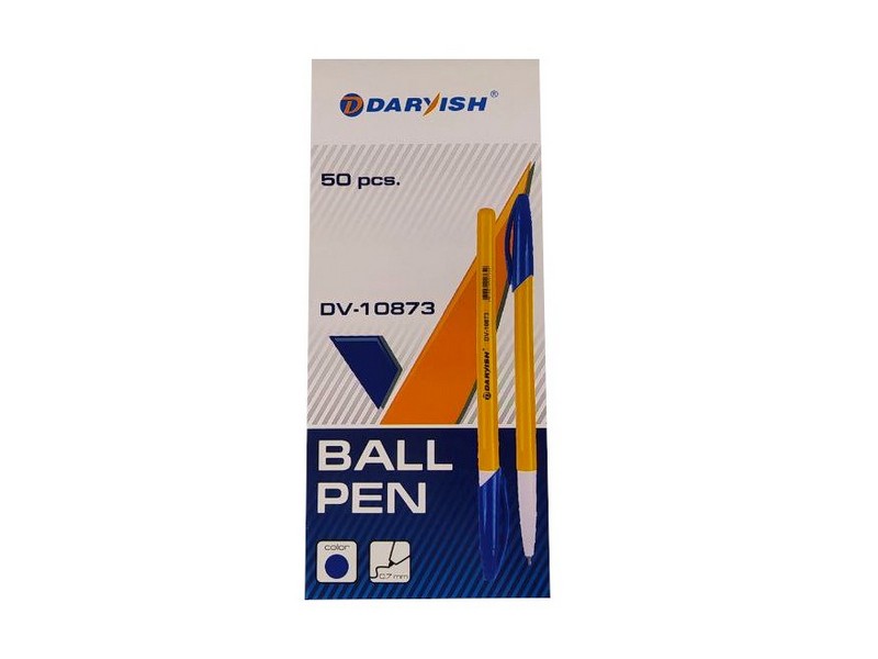 Ручка шариковая DARVISH оранжевый корпус 0,7мм СИНЯЯ (50шт/уп)