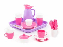 Набор посуды "Алиса" с подносом на 4 персоны (Pretty Pink)