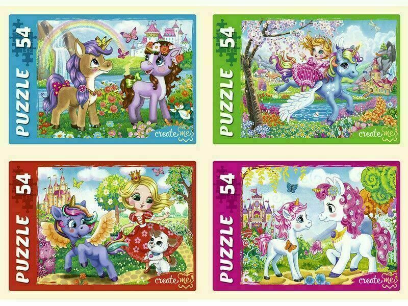 ПАЗЛЫ 54 элемента. ЧУДЕСНЫЕ ЕДИНОРОГИ №27 кратно 32