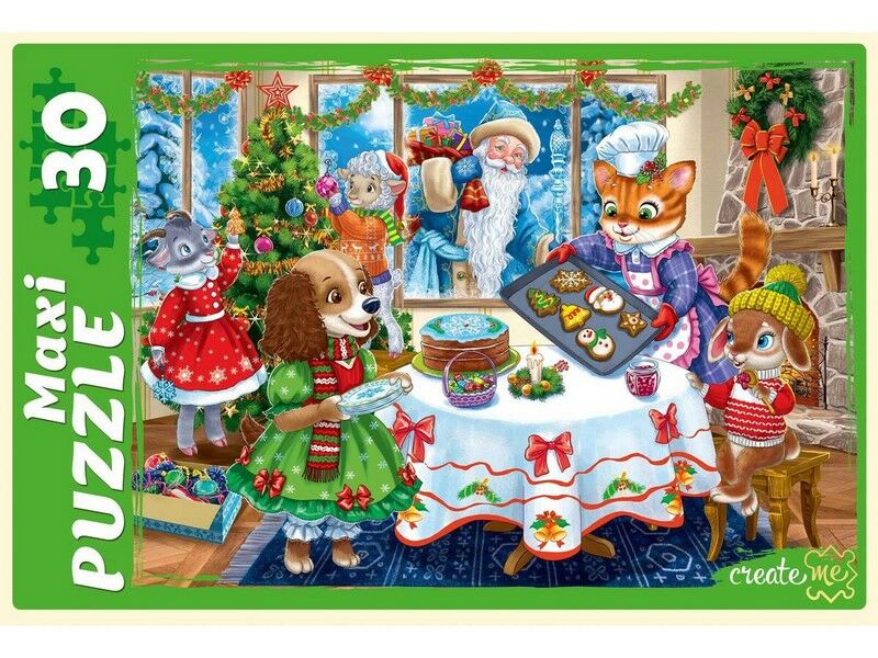 МАКСИ-ПАЗЛЫ 30 элементов. НОВОГОДНИЕ УГОЩЕНИЯ
