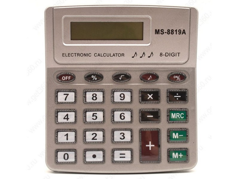 Калькулятор настольный 8-разрядный прозрачные муз. кнопки 11*13см MS-8819A