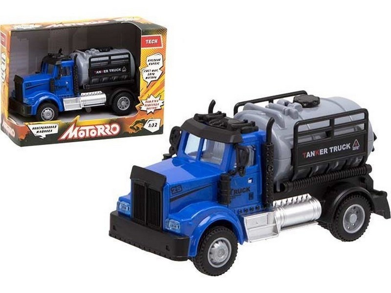 Motorro. Машина пластик. Бензовоз 1:32 инерц. (свет, звук)