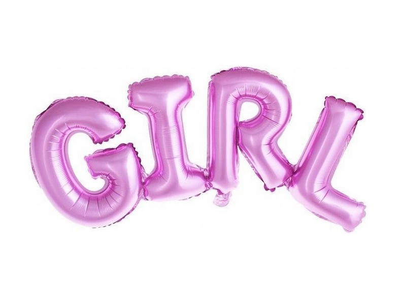Шар-надпись "Girl" розовый 107 см