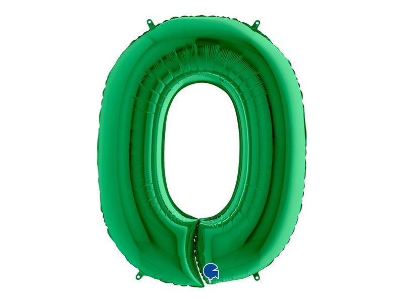Шар-цифра «0» зеленый 102 см 030Gr