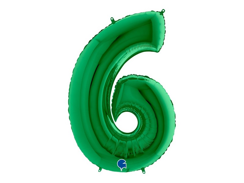 Шар-цифра «6» зеленый 102 см 036Gr