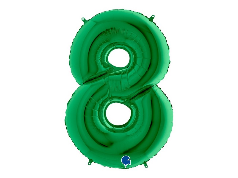 Шар-цифра «8» зеленый 102 см 038Gr