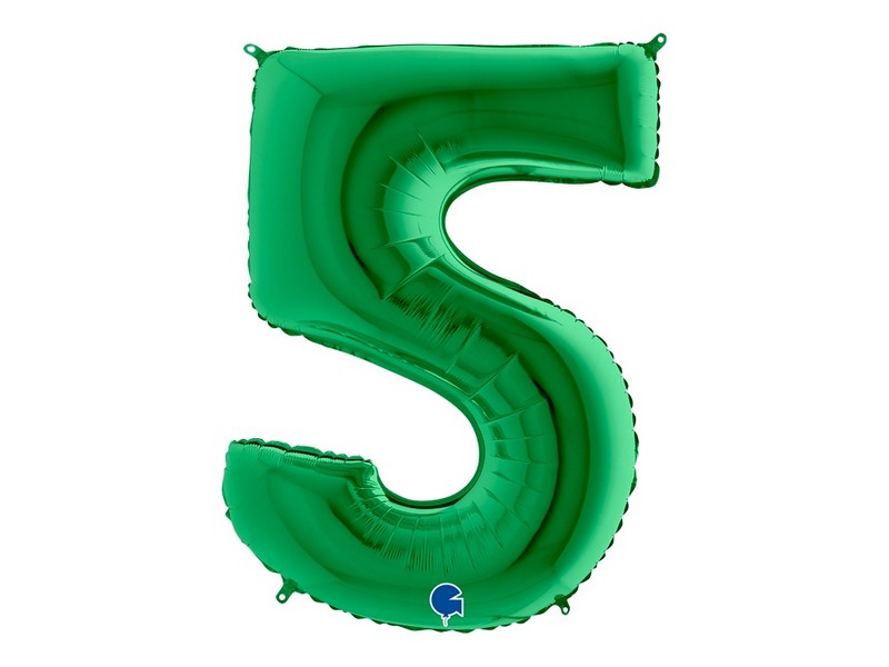 Шар-цифра «5» зеленый 102 см 035Gr
