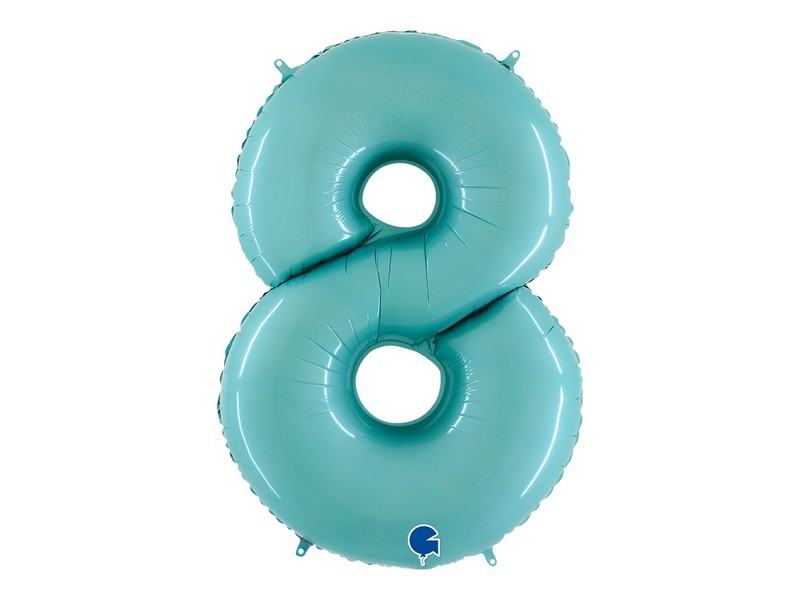 Шар-цифра «8» голубой 102 см 068PB