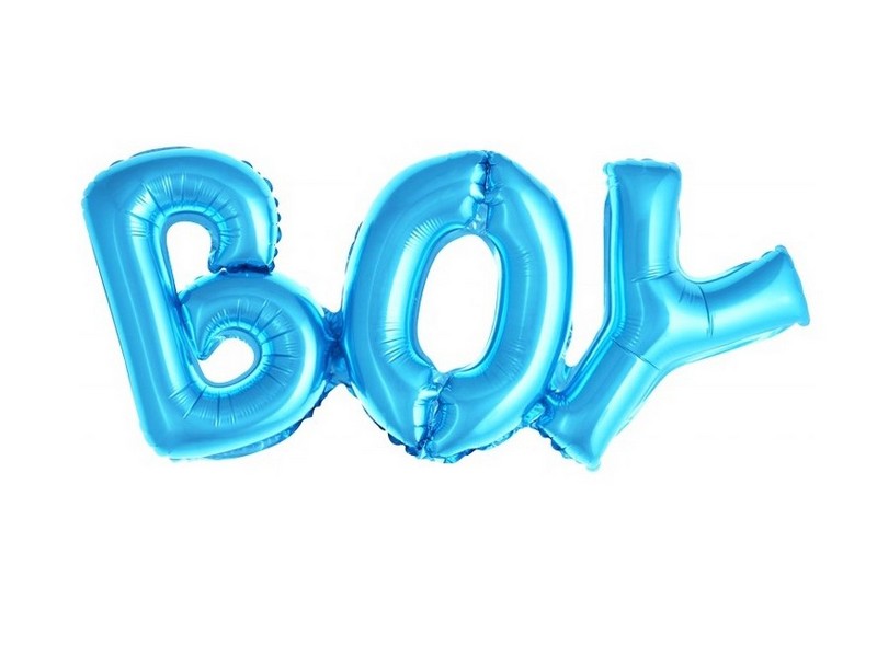 Шар-надпись "Boy" голубой 91 см