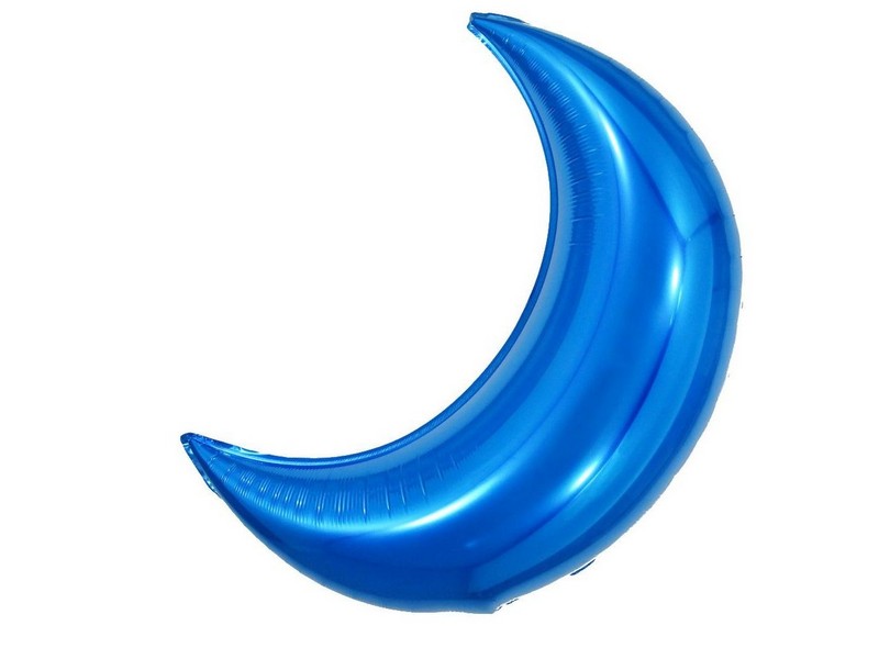 Шар-фигура «Полумесяц» синий 71 см