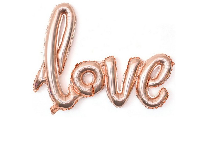 Шар-надпись "Love" розовое золото 104 см