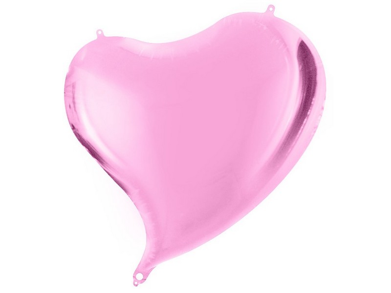 Шар-сердце «Изгиб» розовый 46 см