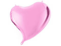 56991 [123093]Шар-сердце «Изгиб» розовый 46 см