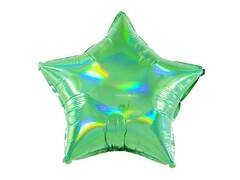 56996 [190115GR]Шар-звезда «Перламутровый блеск» зеленый, голография 46 см