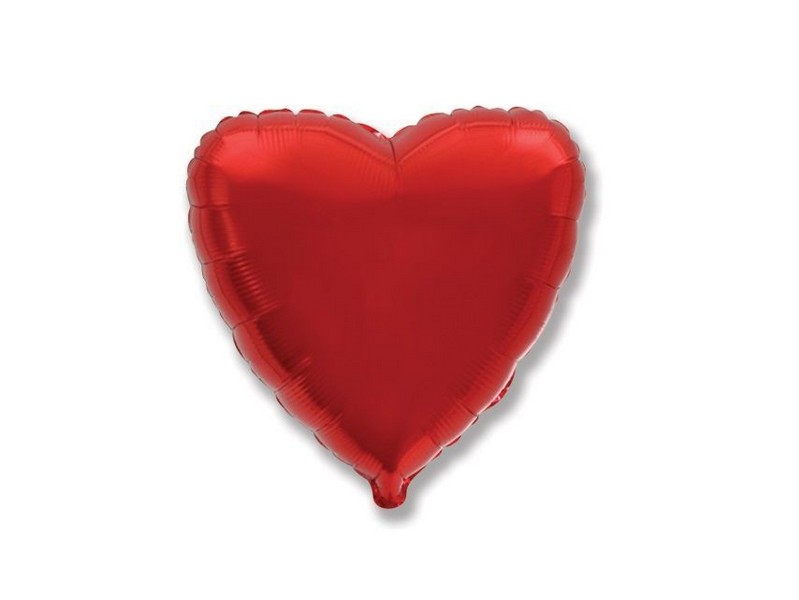 Шар-сердце красный 10 см
