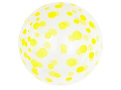 56999 [550116]Шар «Deco Bubble. Желтое конфетти» прозрачный 19 см