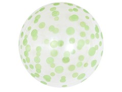 57003 [550117]Шар «Deco Bubble. Зеленое конфетти» прозрачный 19 см