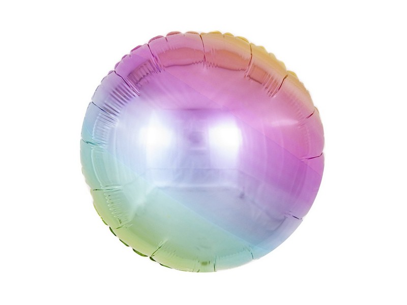 Шар-круг «Нежная радуга» градиент 46 см