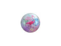 57045 [550024]Шар-сфера 3D «Happy Birthday» (фламинго) 61 см