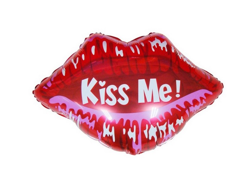 Шар-фигура «Kiss me!» (губы) красный 58 см