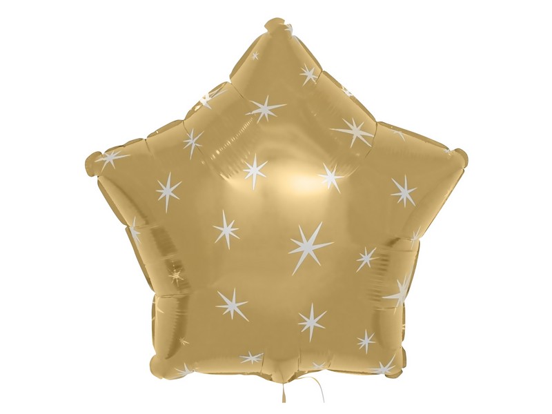 Шар-звезда «Серебряные искры» золото 46 см