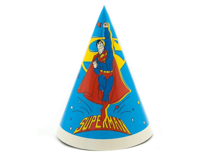 Набор колпаков «Супермен» 18 см 6 шт