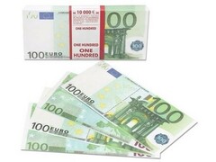 57316 [9-50-0008]Деньги шуточные «100 Евро» 16*7 см 98 шт