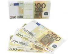57318 [9-50-0011]Деньги шуточные «200 Евро» 16*7 см 98 шт