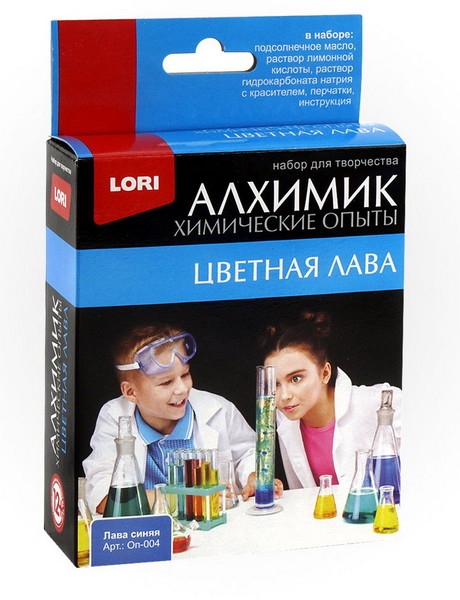 Купить оптом Химические опыты «Цветная лава» синяя в Луганске