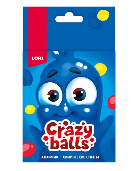 Химические опыты "Crazy Balls" желтые, синие и красные шарики