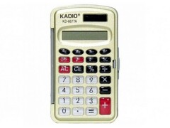 59088 [KD-6677A-8]Калькулятор карманный 8-разрядный, муз., с крышкой 10*6см бежевый