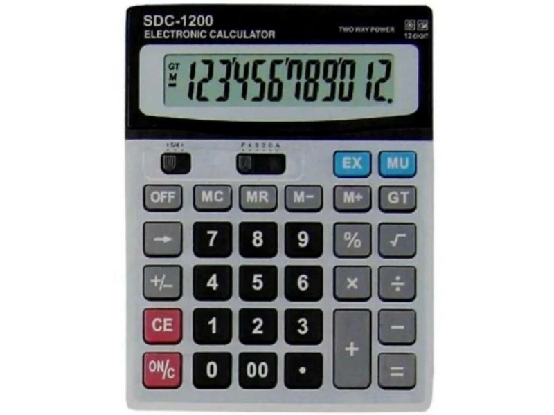 Купить оптом Калькулятор настольный 12-разрядный 15*19 см SDC-1200-12 в Луганске