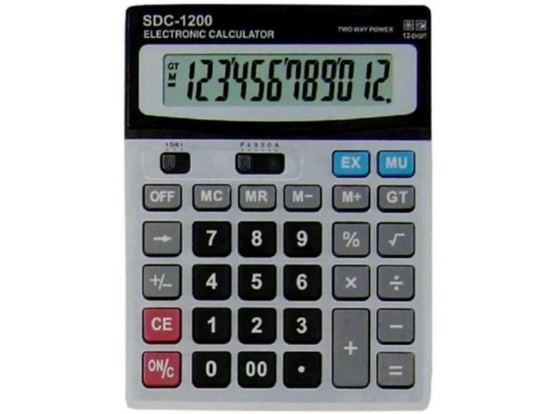 Калькулятор настольный 12-разрядный 15*19 см SDC-1200-12
