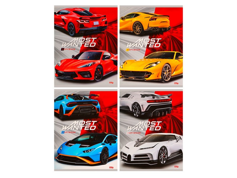 Тетрадь 96 л КЛЕТКА "КОРОЛИ СКОРОСТИ" (цвет. мелов. обл.)