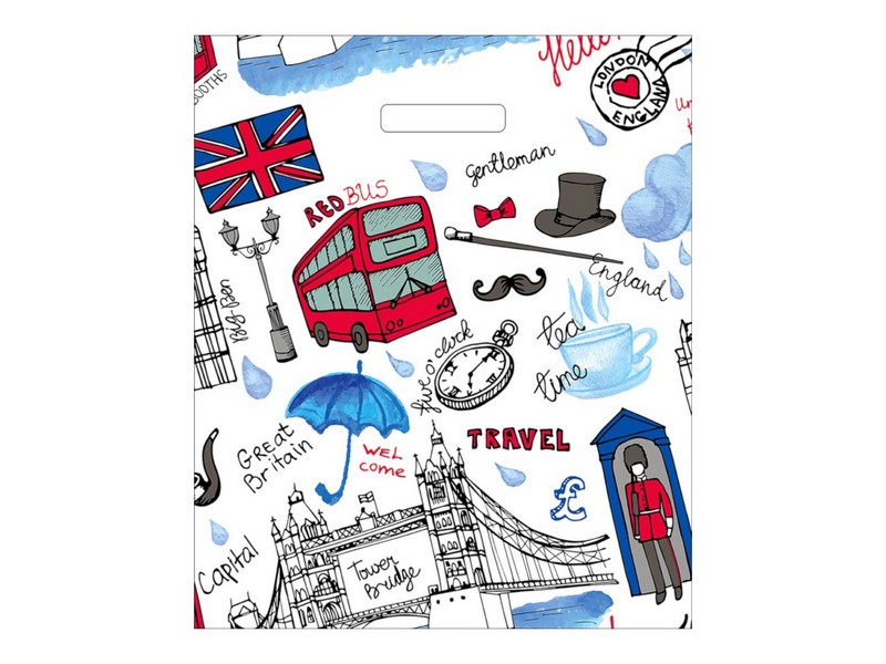 Купить оптом Пакет полиэтиленовый вырубной "ЛОНДОН" 36*43см в Луганске