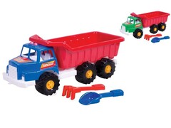 Самосвал 58 см с лопаткой и грабельками в сетке B1