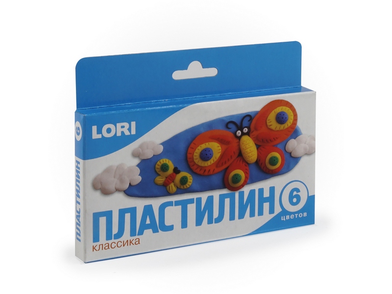 Купить оптом Пластилин «Классика» (бабочка) 6 цветов 20 г в Луганске