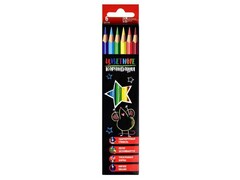 61425 [58577]Набор цветных трехгранных карандашей  «МЫШКА СО ЗВЕЗДОЙ» 6 цветов