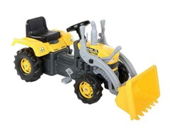 Трактор педальный DOLU с ковшом и клаксоном желтый 8051