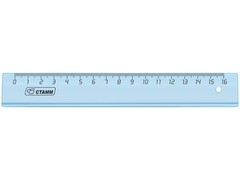 62448 [ЛН1000]Линейка 16 см «Cristal» прозрачная