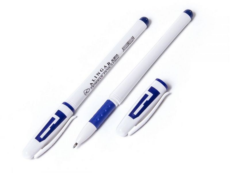 Ручка гелевая «ALINGAR» белый корпус 0,5 мм СИНЯЯ (12шт/уп)