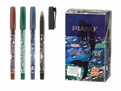 62478 [PT-1153-B син]Ручка масляная «PIANO» цветной корпус 1 мм СИНЯЯ (50шт/уп)