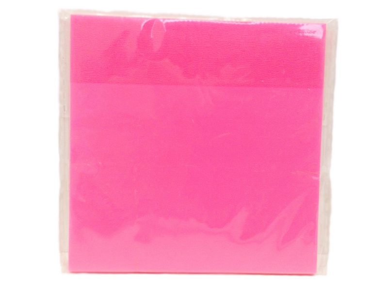 Блок для заметок с клеевым краем 75*75 мм пластиковый розовый 46 л