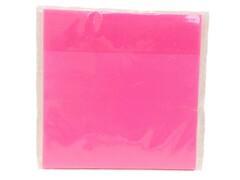62548 [F 1012]Блок для заметок с клеевым краем 75*75 мм пластиковый розовый 46 л