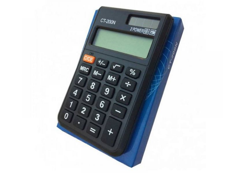 Калькулятор карманный 8-разрядный с чехлом 10*7 см СТ-200N