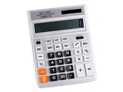 62562 [SDC-432S]Калькулятор настольный 12-разрядный 20*15 см SDC-432S