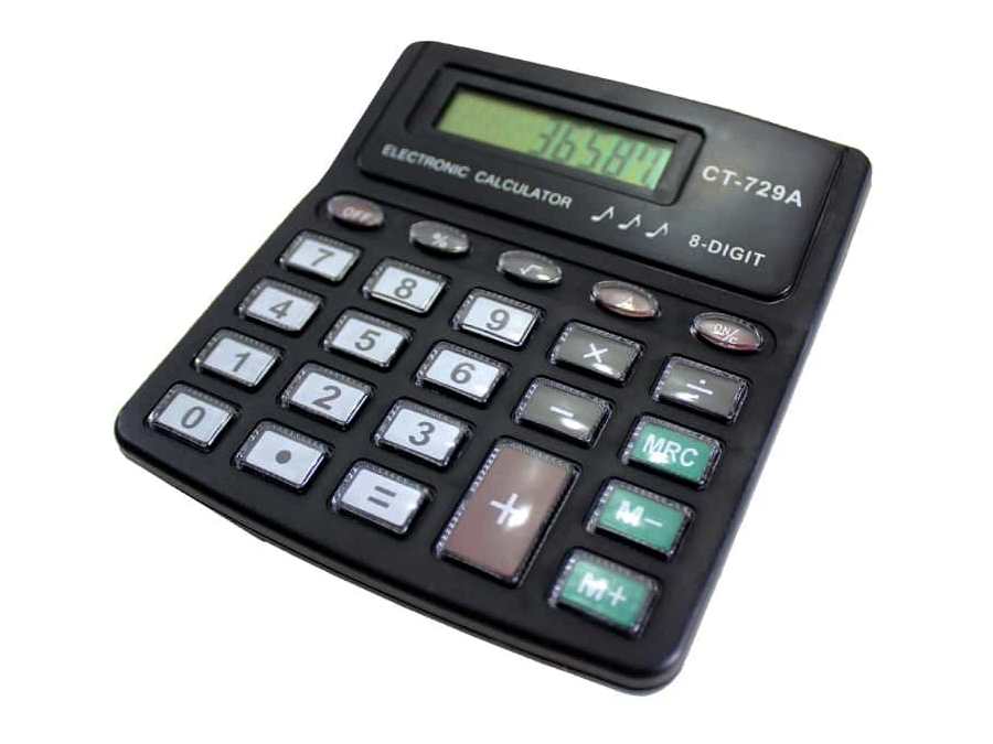 Калькулятор настольный 8-разрядный, муз., прозрачные кнопки 12*11 см